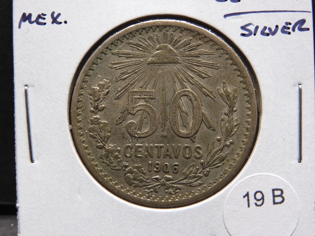 1906 Mexico Silver 50 Centavos. (1 of 3)