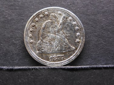 1877-CC Seated Liberty Quarter