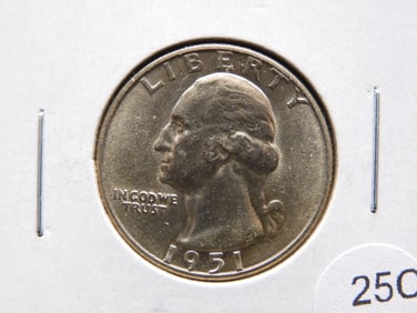 1951-D Washington Quarter.