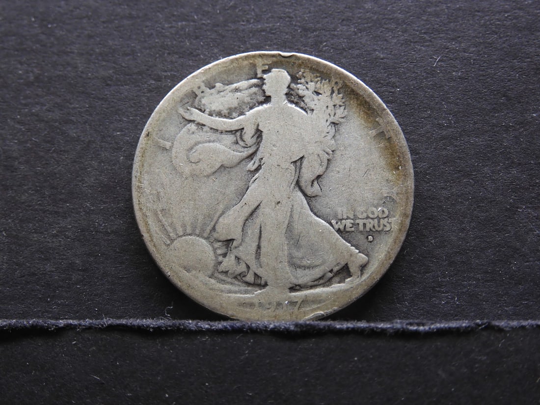 1917-D Obverse MM Walking Liberty Half Dollar (1 of 2)