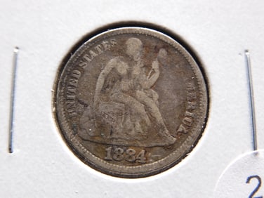 1884 Seated Dime.