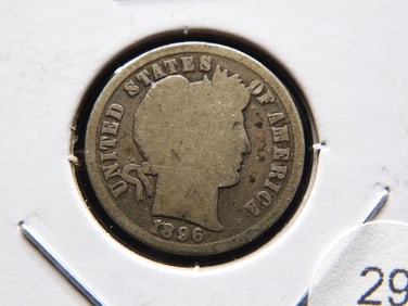 1896 Barber Dime.