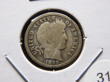 1899-O Barber Dime.