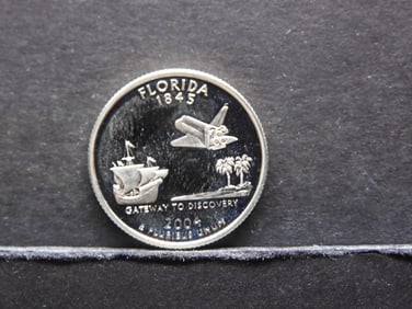 2004-S Proof Florida 90% Silver State Quarter. High Book Value
