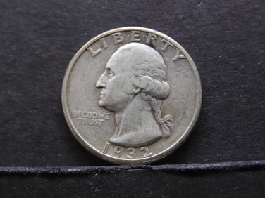 1932-D KEY DATE 90% Silver Washington Quarter