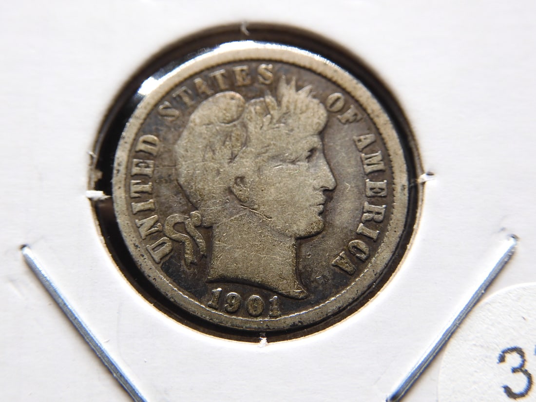 1901-O Barber Dime. (1 of 3)