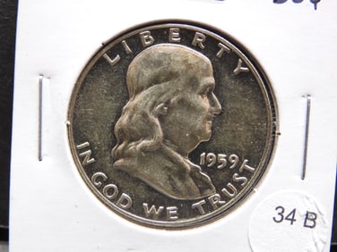 1959 Franklin Half Dollar.