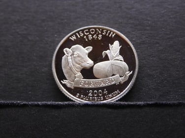 2004-S Wisconsin 90% Silver State Quarter. High Book Value