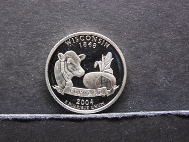 2004-S Wisconsin 90% Silver State Quarter. High Book Value