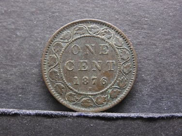 1876-H Canada Large Cent, Nice Details