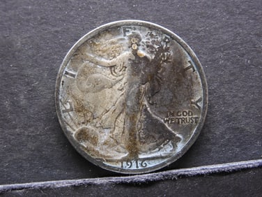 1916 KEY DATE Walking Liberty Half Dollar