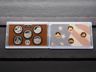 2012-S Proof 25c Set + 2009-S Proof 1c Set.