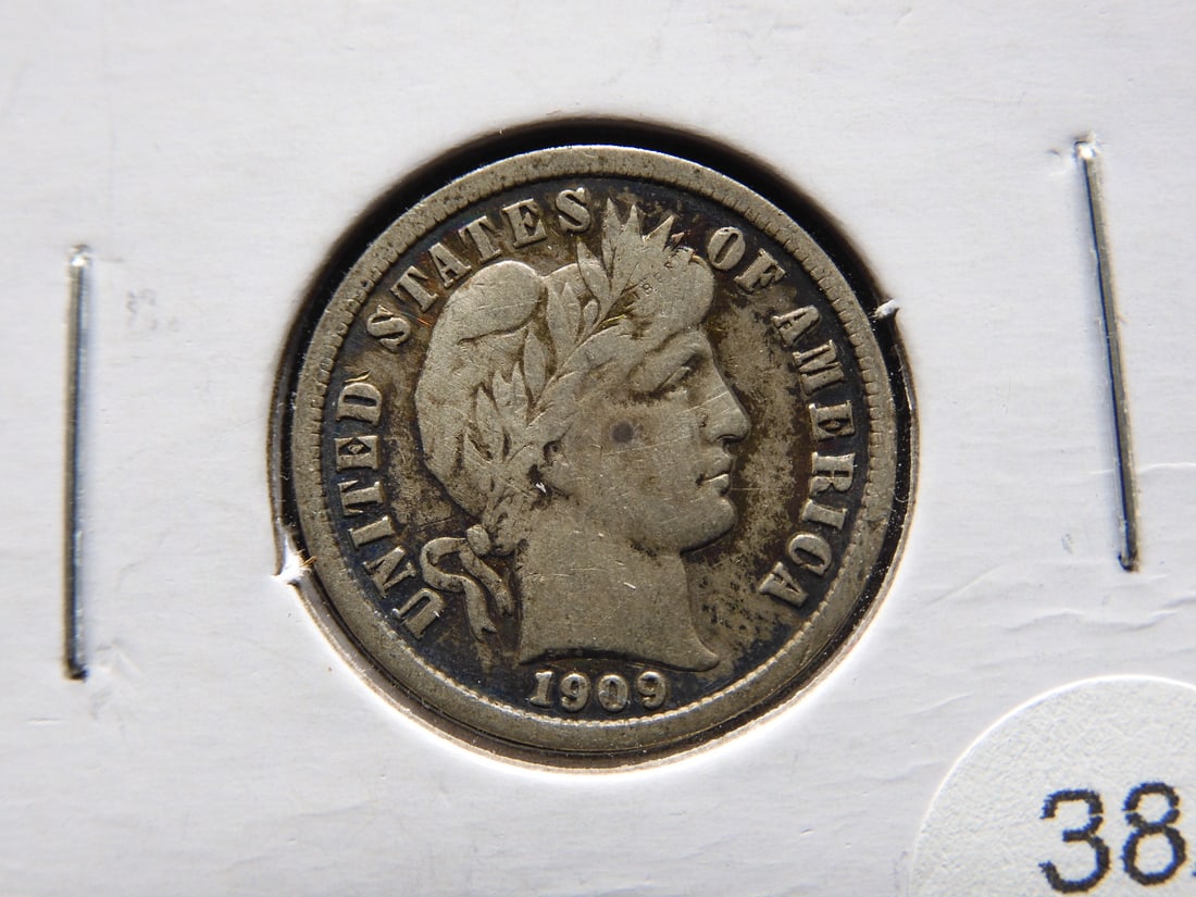 1909-D Barber Dime. (1 of 3)