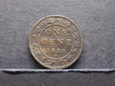 1890-H Canada Large Cent, Nice Details