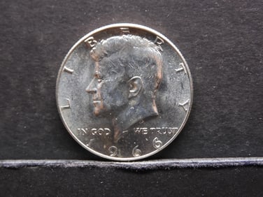 1966 BU 40% Silver Kennedy Half Dollar