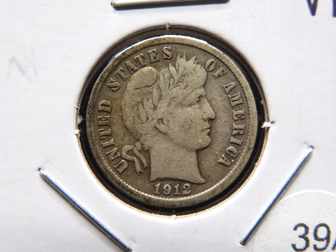 1912-D Barber Dime.  VF. (1 of 3)