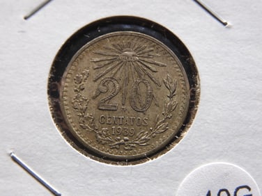 1939 Mexico 20 Centavos