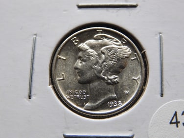 1938 Mercury Dime.