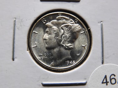 1945 Mercury Dime.