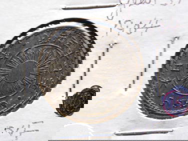 1904 Japan 5 Sen, SUPER RARE. Only 1.6M Minted