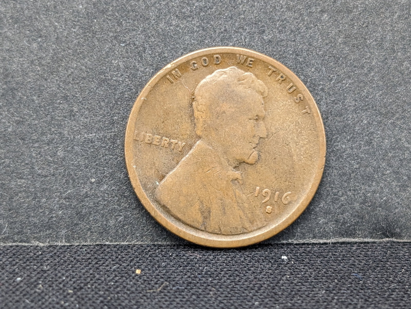 1916-S Lincoln Wheat Cent. Semi Key: 1916-S Lincoln Wheat Cent. Semi Key