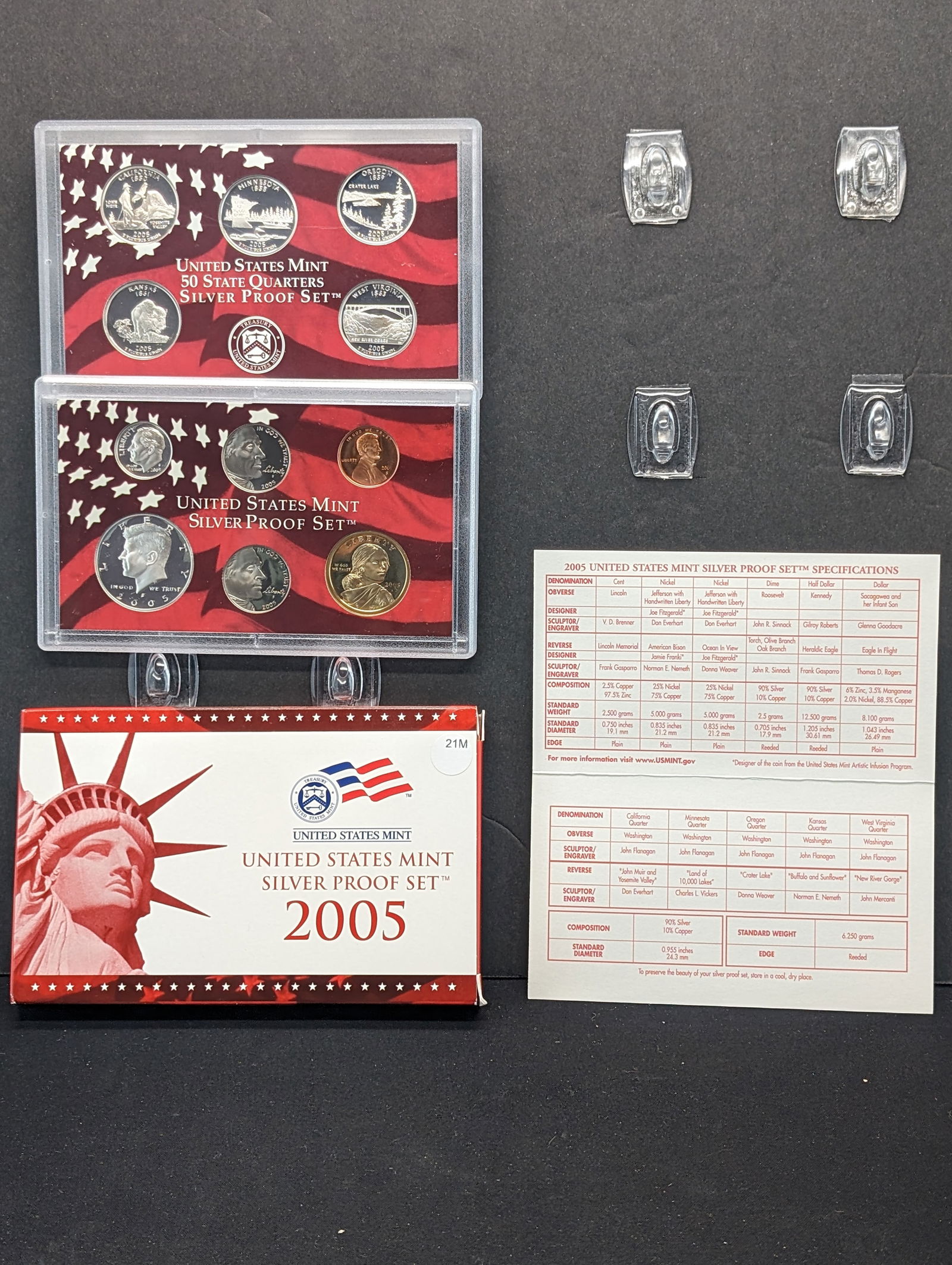 2005-S United States 11-Coin SILVER Proof Set With OGP & COA. (1 of 6)