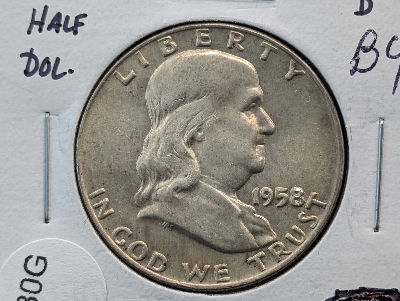 1958-D Franklin Half Dollar. 90% Silver. CH BU (1 of 3)
