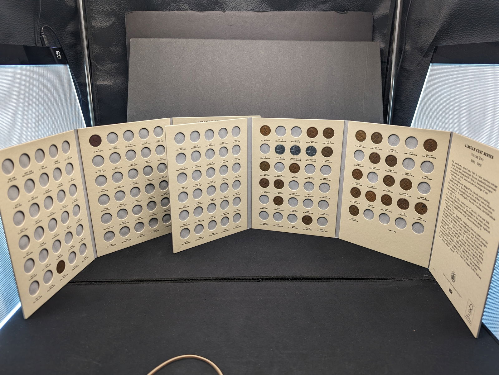 (2) Littleton Lincoln Cent Albums Vol. 1&2 1909-1958- 29 Total Coins (1 of 8)