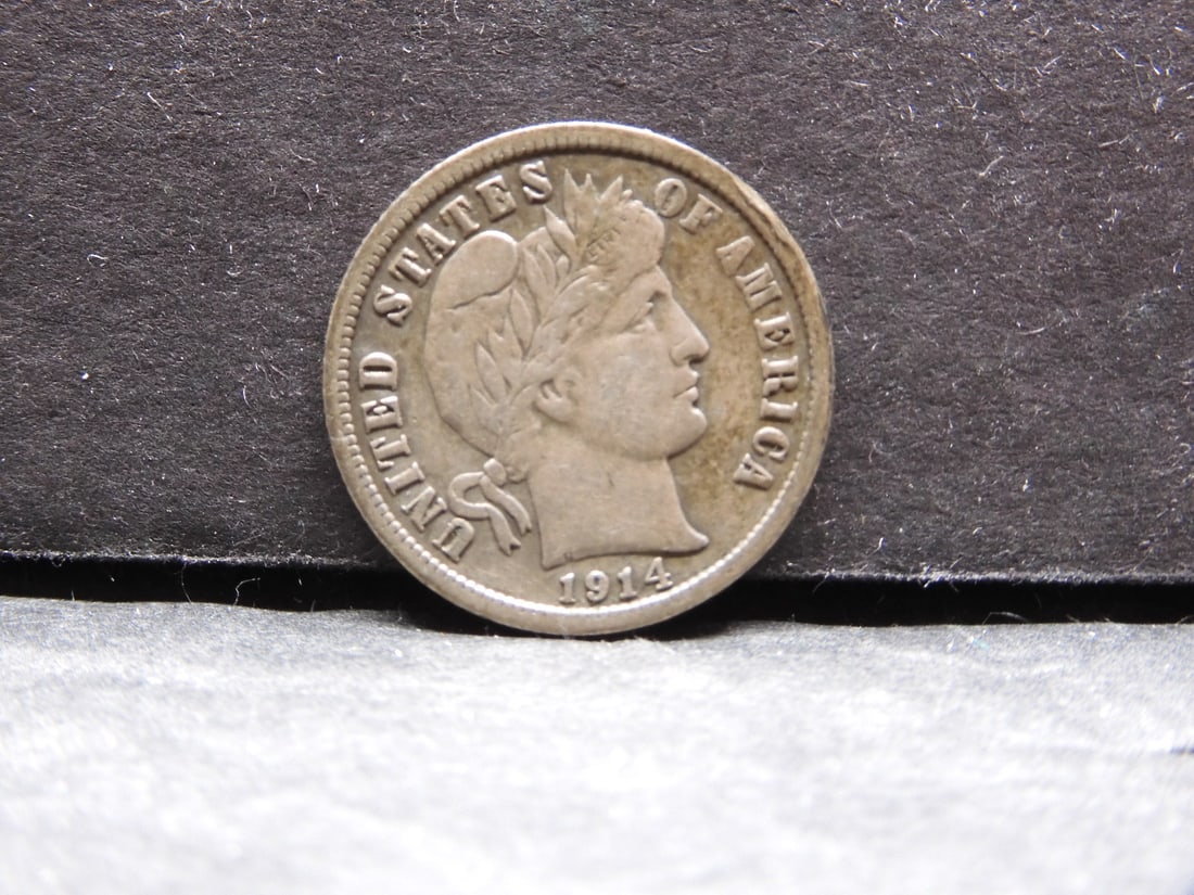 1914-S Barber Silver Dime (1 of 2)