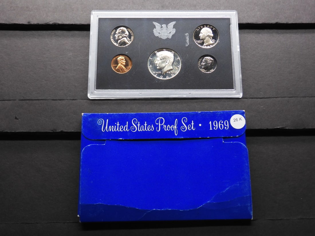 1969-S U.S. Mint Proof Set- Contains 1969-S 40% Silver Kennedy Half Dollar (1 of 3)