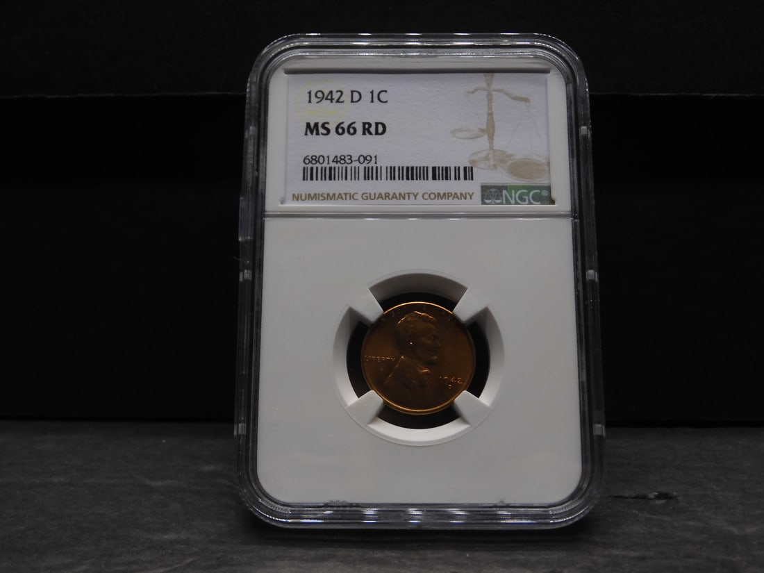 1942-D Lincoln Wheat Cent - NGC MS66 RD (1 of 4)