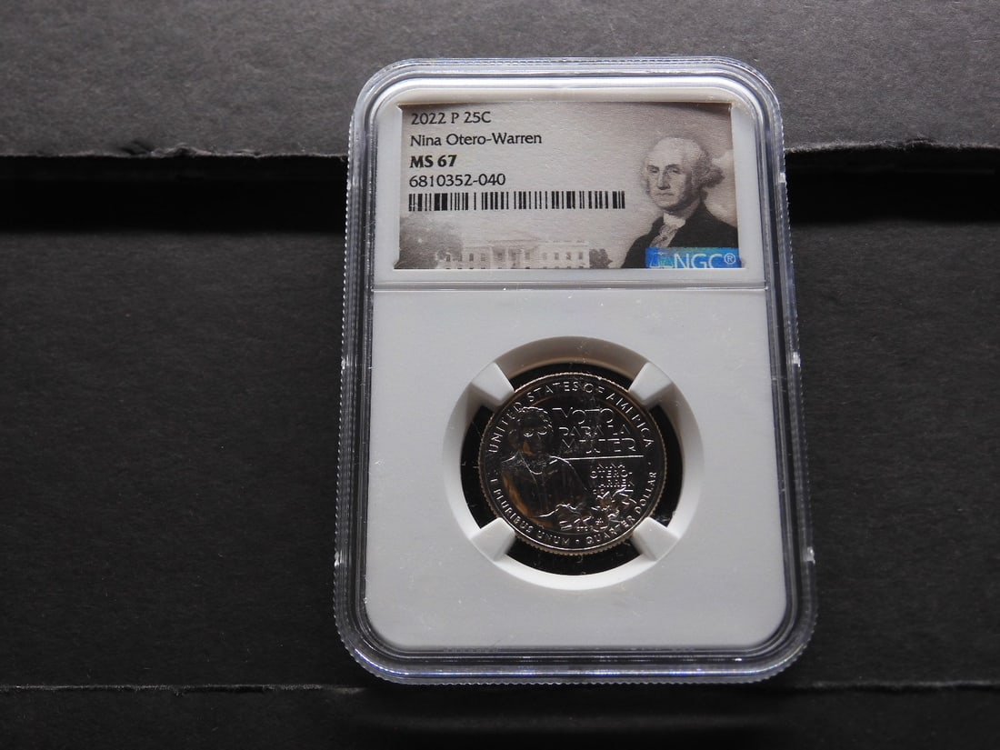 2022-P Nina Otero-Warren Quarter - NGC MS67: 2022-P Nina Otero-Warren Quarter - NGC MS67