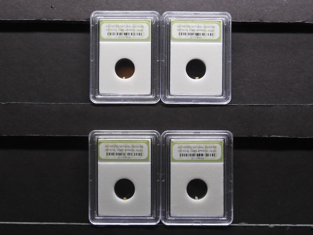 Authentic Natural Diamond Crystal Cubes 0.10 Ct Each (4 Pcs): Authentic Natural Diamond Crystal Cubes 0.10 Ct Each (4 Pcs)