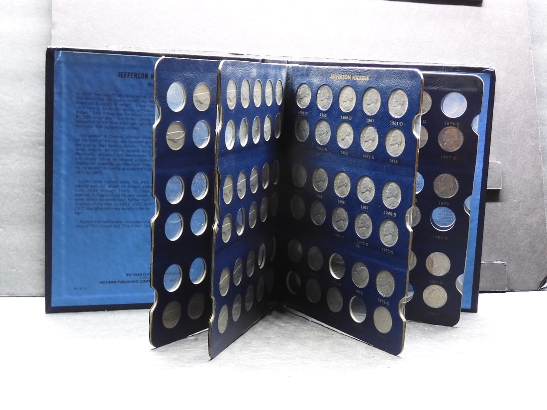 BIG!! 1939-1995 Jefferson Nickel Collection in Album (93 Pcs): BIG!! 1939-1995 Jefferson Nickel Collection in Album (93 Pcs)