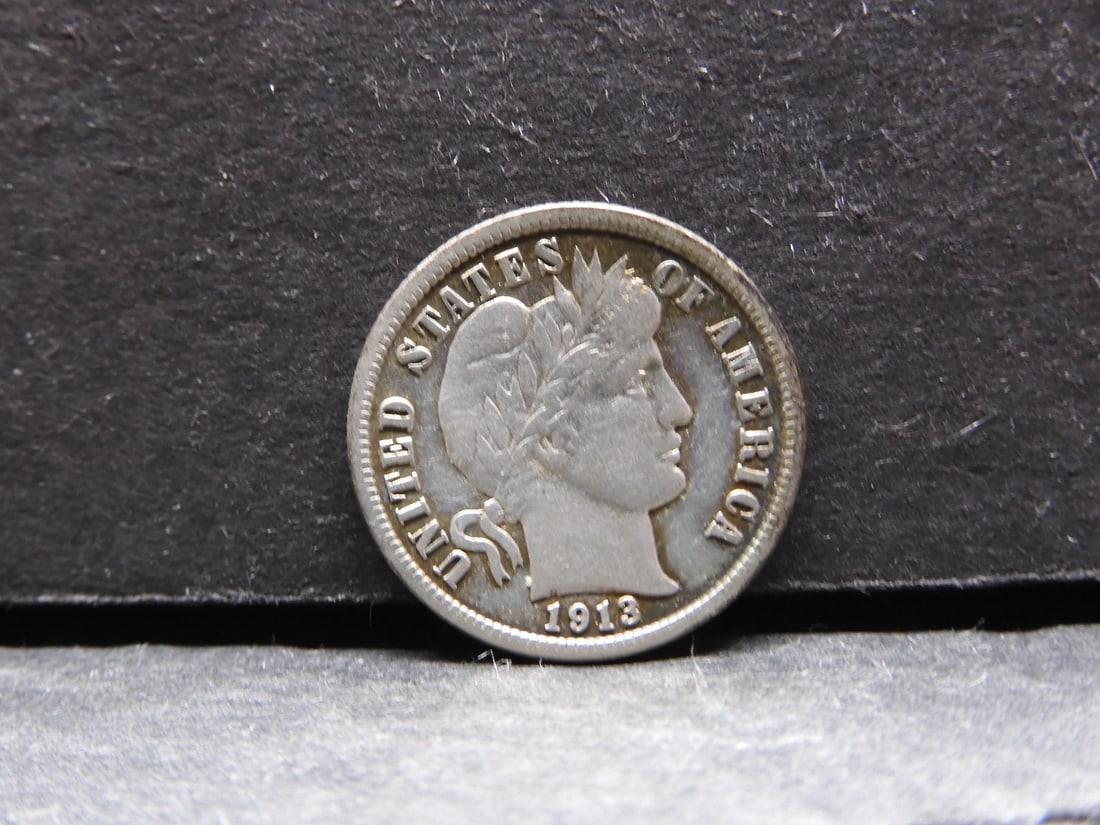 1913 Barber Silver Dime *Semi-Key Date* (1 of 2)