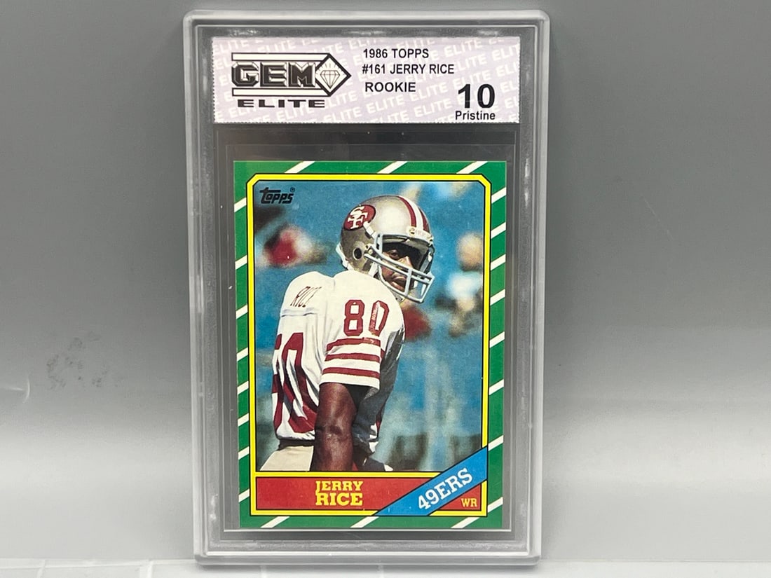 1986 Topps Jerry Rice RC #161 Gem Elite Graded (1 of 2)