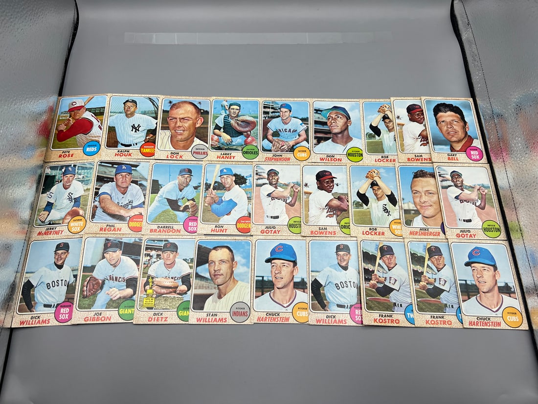 1968 Topps Baseball lot including Pete Rose - 27 cards - Varying Conditions (1 of 5)