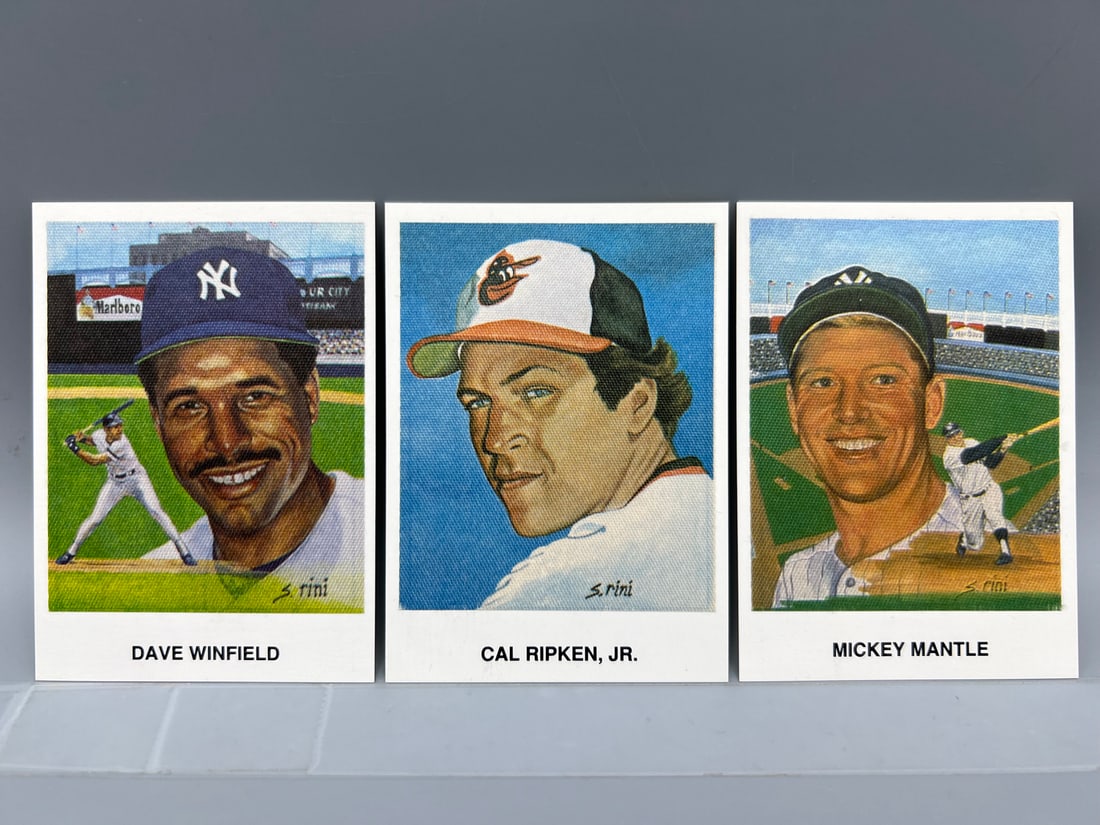 Lot of (3) 1993-94 Z Silk Cachets Cover Postcard Litho Cards - Varying Conditions - Mickey Mantle (1 of 2)