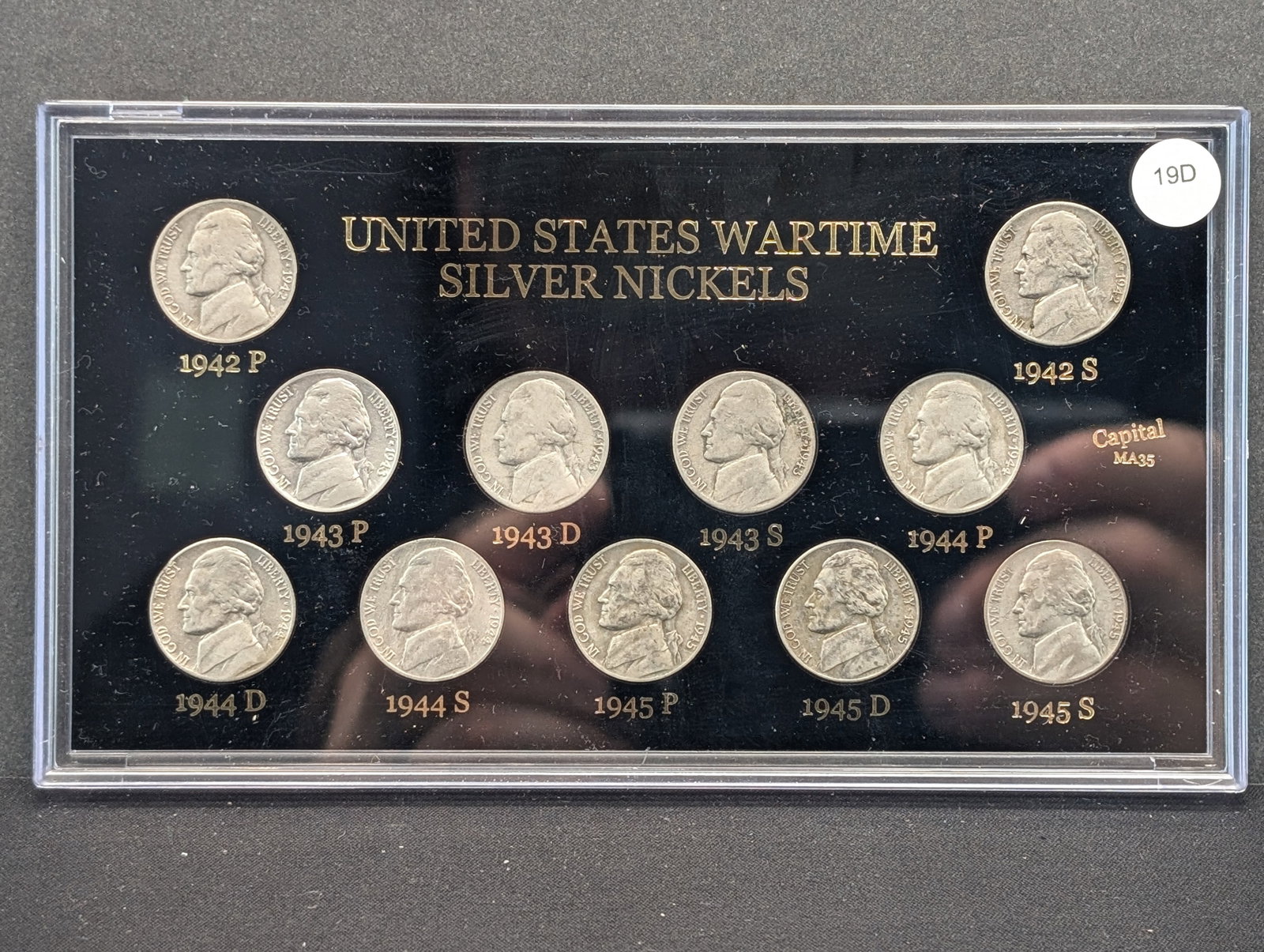 U.S. Complete set of 13 Wartime Silver Nickels, 35% Silver (1 of 5)