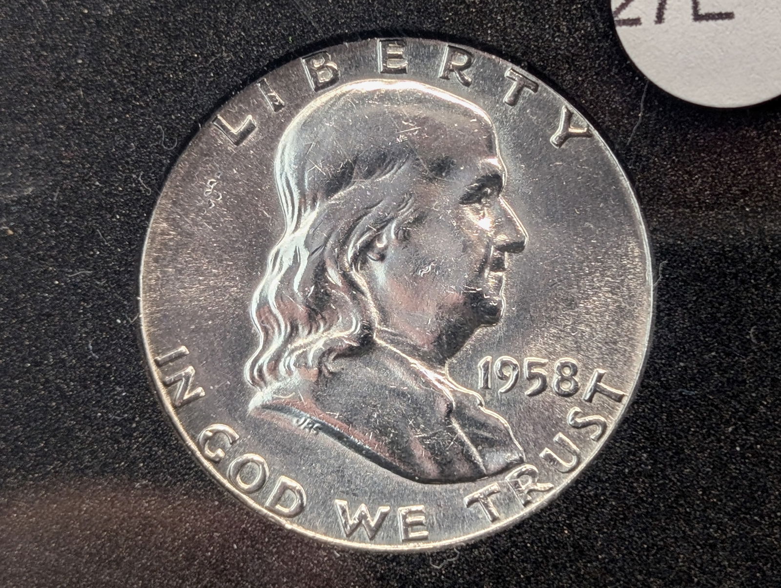 1958 Franklin Half, 90% Silver, MS-65 Like (1 of 3)