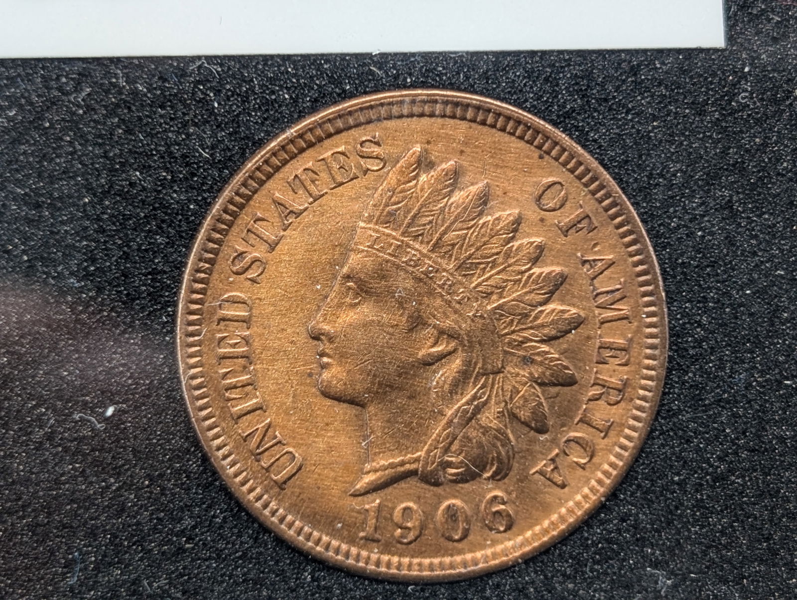 1906 Indian Head Cent, Full Liberty, 4 Diamonds, Red-Brown, PF-63 Like (1 of 3)
