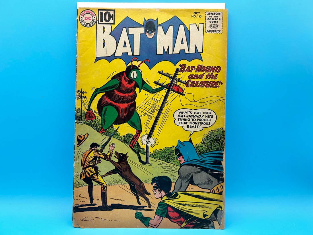 Batman #143 - Bat Hound appearance - Last 10 cent issue - Cover detached: Batman #143 - Bat Hound appearance - Last 10 cent issue - Cover detached