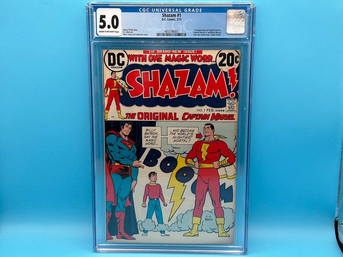 Shazam #1 CGC Graded 5.0 - 1st Appearance of Captain Marvel, Captain Marvel Jr, And Mary Since The (1 of 5)