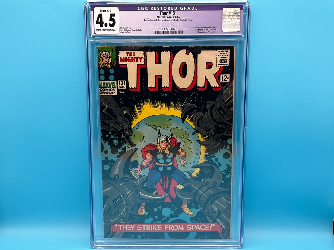 Thor #131 CGC Restored Graded 4.5  - 1st Appearance of The Rigellians also known as the Colonizers - (1 of 5)