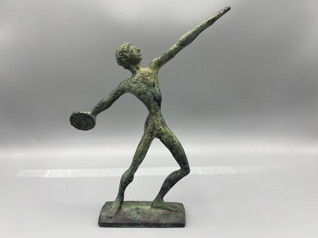 Vintage Bronze Olympic Greek Discus Statue (1 of 5)
