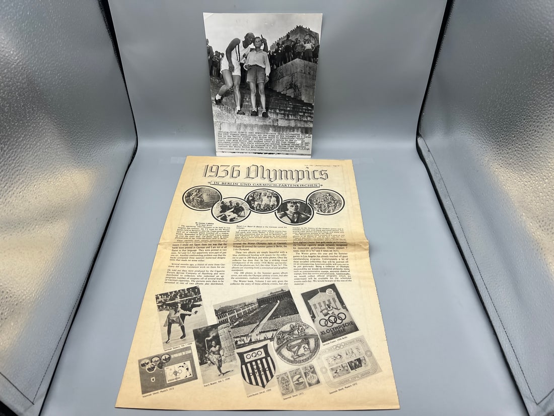 Lot (2) 1984 Baseball Card News with 1936 Olympics article & Jesse Owens Photo (1 of 6)