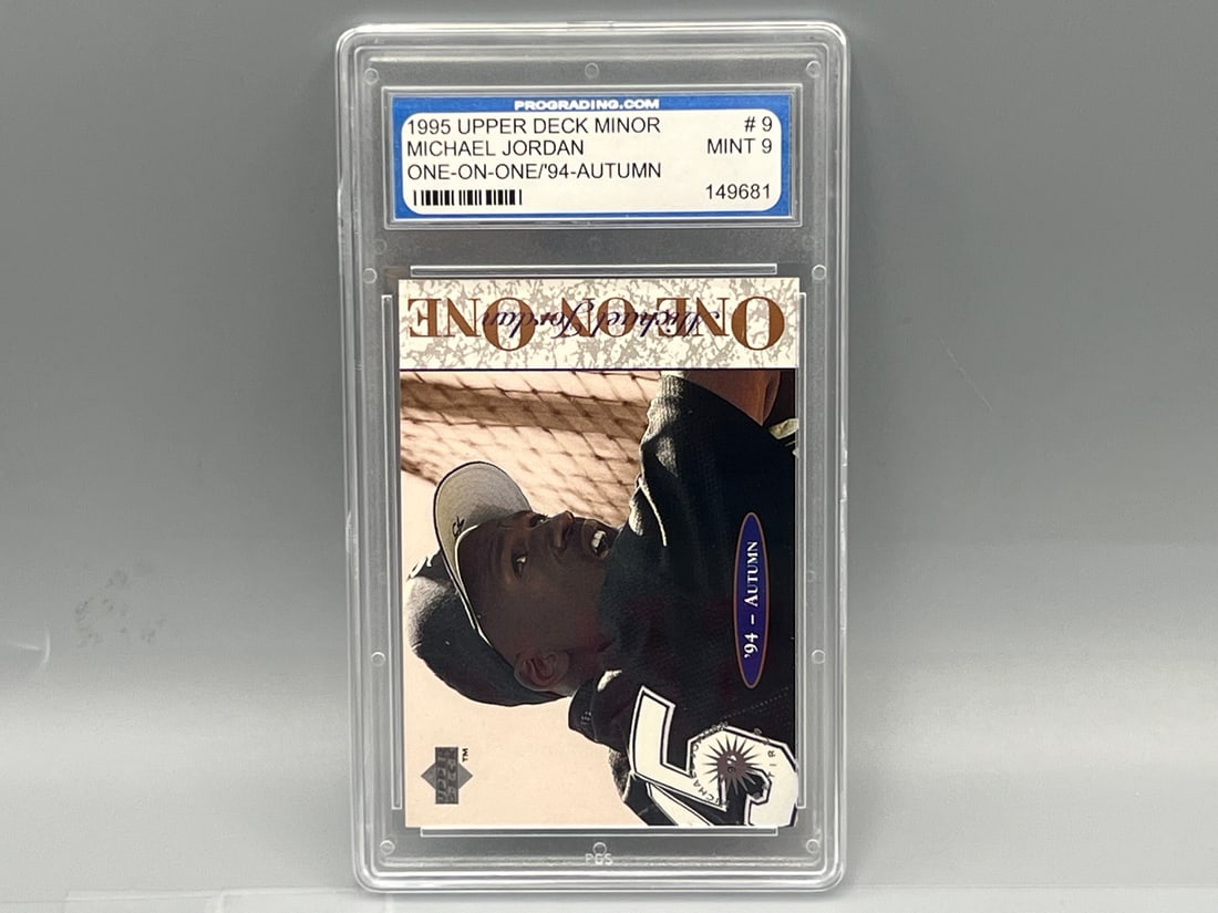 1995 Upper Deck #9 Michael Jordan One on One Baseball Card - Slabbed and graded by ProGrading (1 of 2)