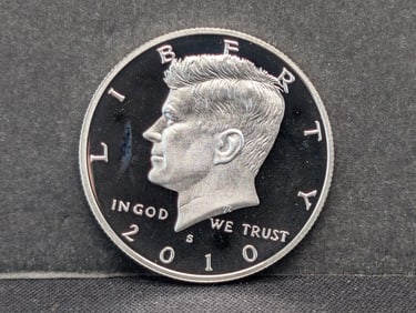 2010-S Kennedy Half. 90% silver. GEM Proof.