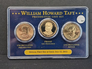 2013-P+D+S William Howard Taft Pres. Dollar Set- P&D are UNC, S is Proof