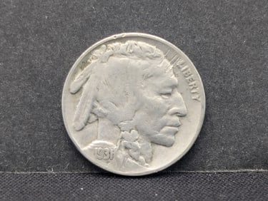 1931-S Buffalo. Tough depression date. Original Fine.